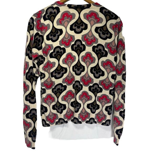 Fossil Y2K Women's Cardigan Bold Print w/Sequins Size M Pink Black Gray - Picture 4 of 5